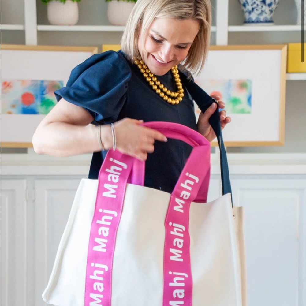 Pink Mahjong tote bag. Brand new